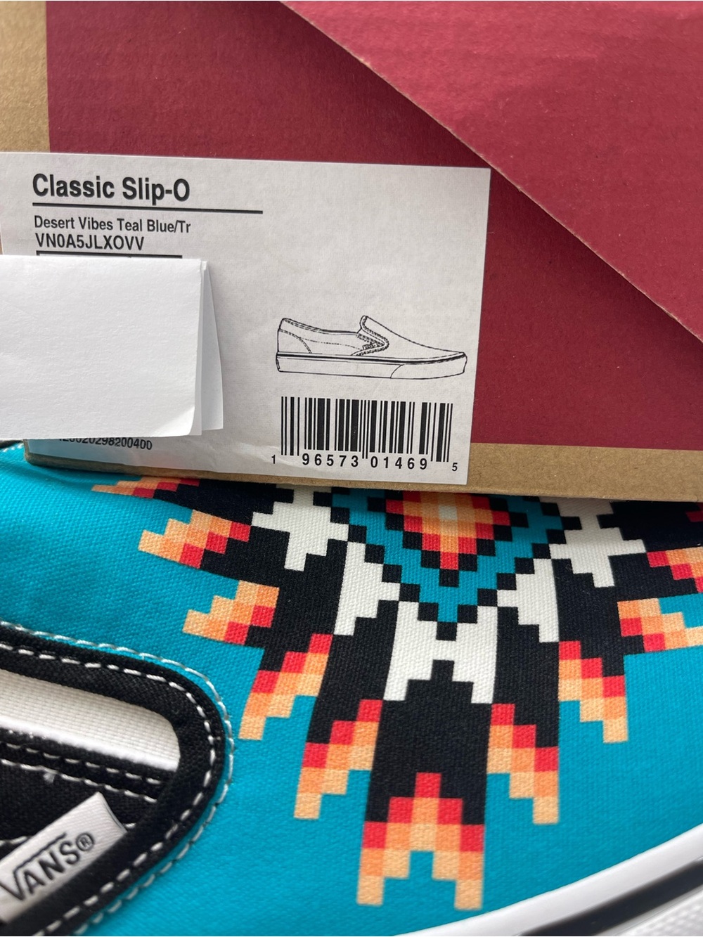 Vans Men’s Classic Slip-On Desert Vibes Teal Blue/True White
Sneakers Aztec - Picture 16 of 16